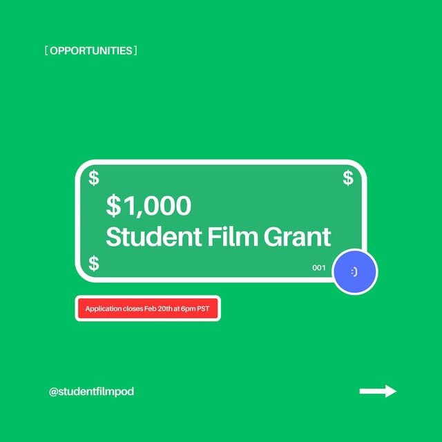 Student Filmmaker Podcast Instagram post